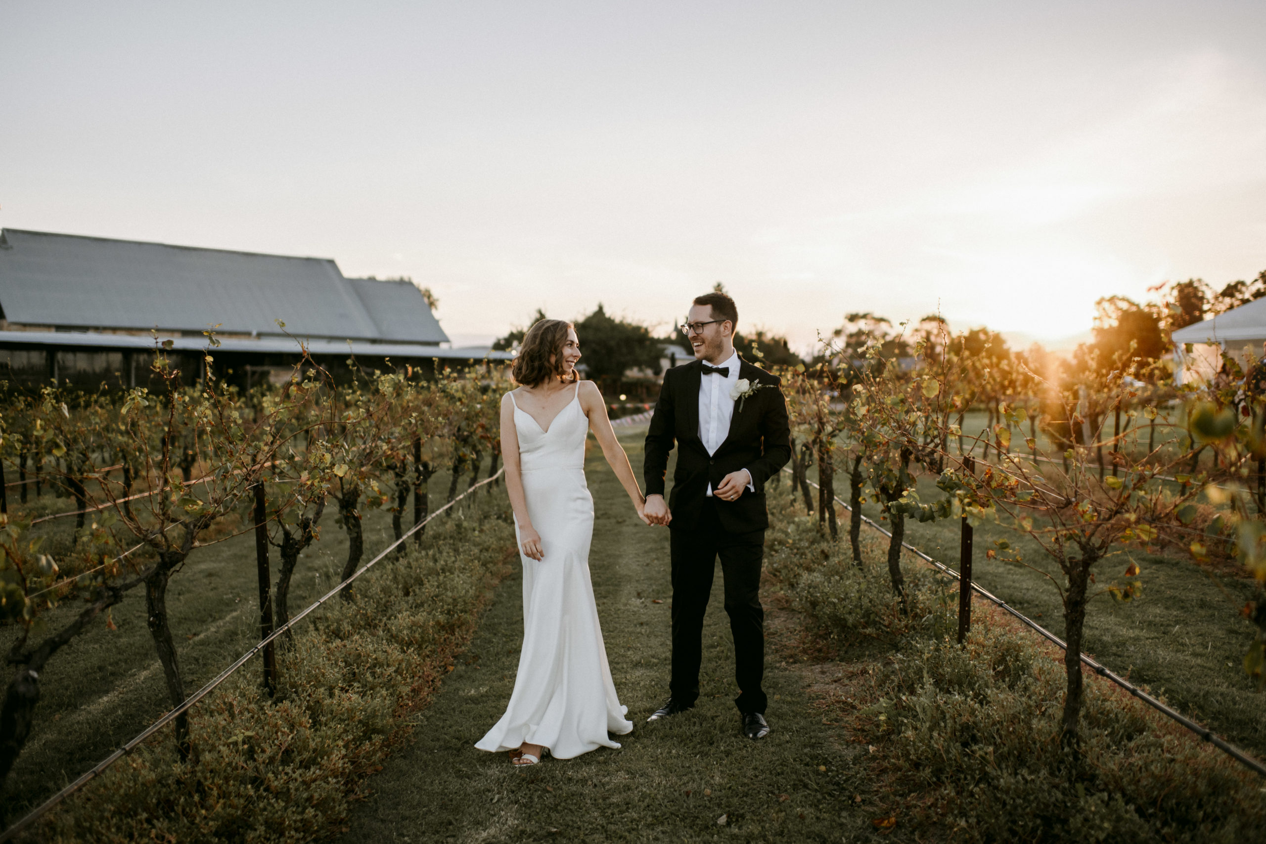 Hunter Valley Wedding at Sunset, winery wedding photos